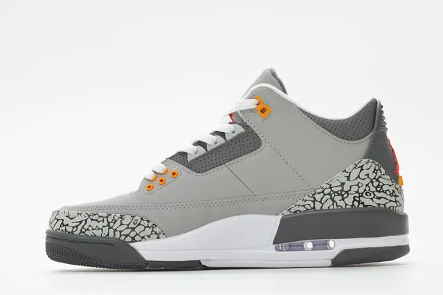 Air Jordan 3 Gray Elephant Basketball Shoes 9