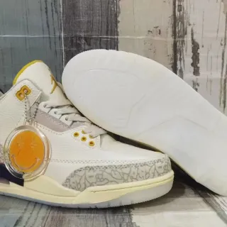Air Jordan 3 White Gray High-Top Elephant Print Basketball Shoes