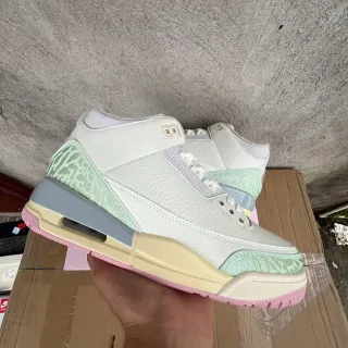 Air Jordan 3 White Mint Elephant Print Basketball Shoes