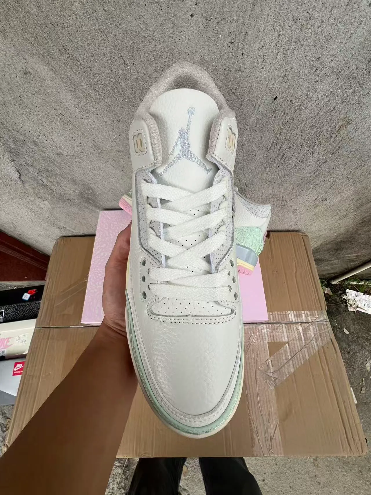 Air Jordan 3 White Mint Elephant Print Basketball Shoes 3