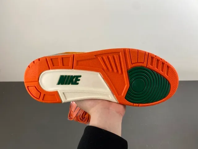 Air Jordan 3 White Orange Green Basketball Shoes 9