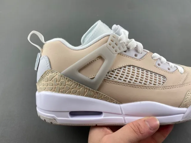 Air Jordan 4 Beige and White Lifestyle Sneakers 3