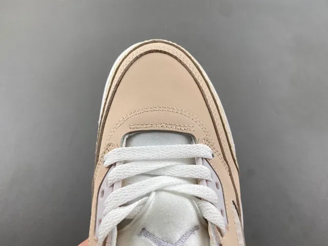 Air Jordan 4 Beige and White Lifestyle Sneakers 5