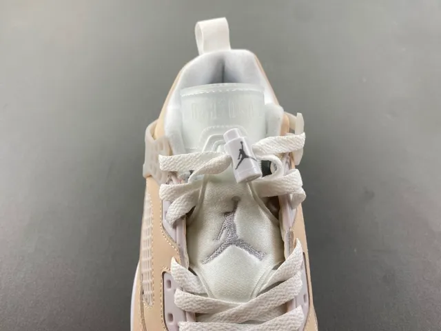Air Jordan 4 Beige and White Lifestyle Sneakers 6