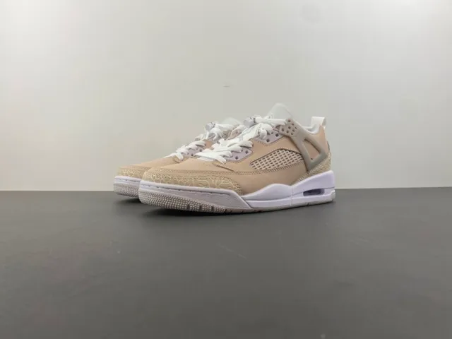 Air Jordan 4 Beige and White Lifestyle Sneakers 10