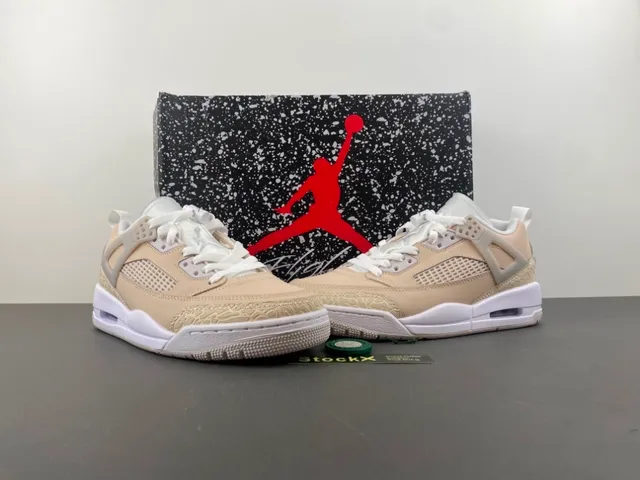 Air Jordan 4 Beige and White Lifestyle Sneakers 13