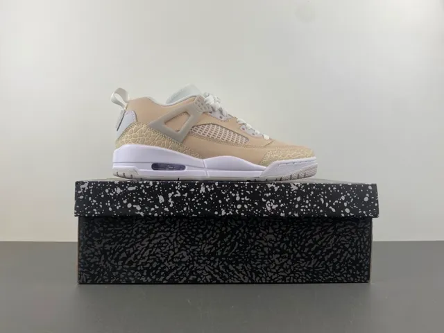 Air Jordan 4 Beige and White Lifestyle Sneakers 15
