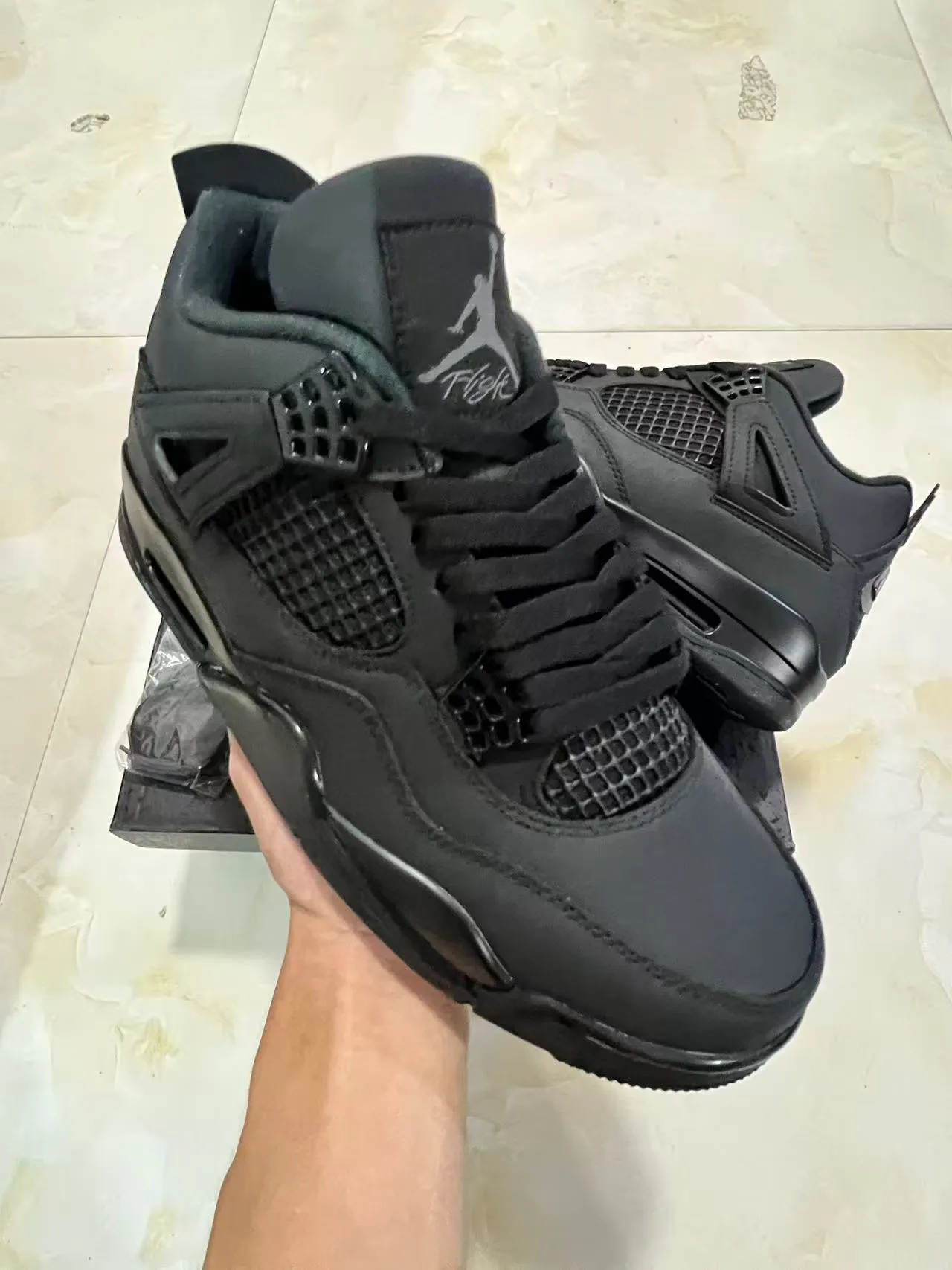 Air Jordan 4 Black Basketball Shoes 2