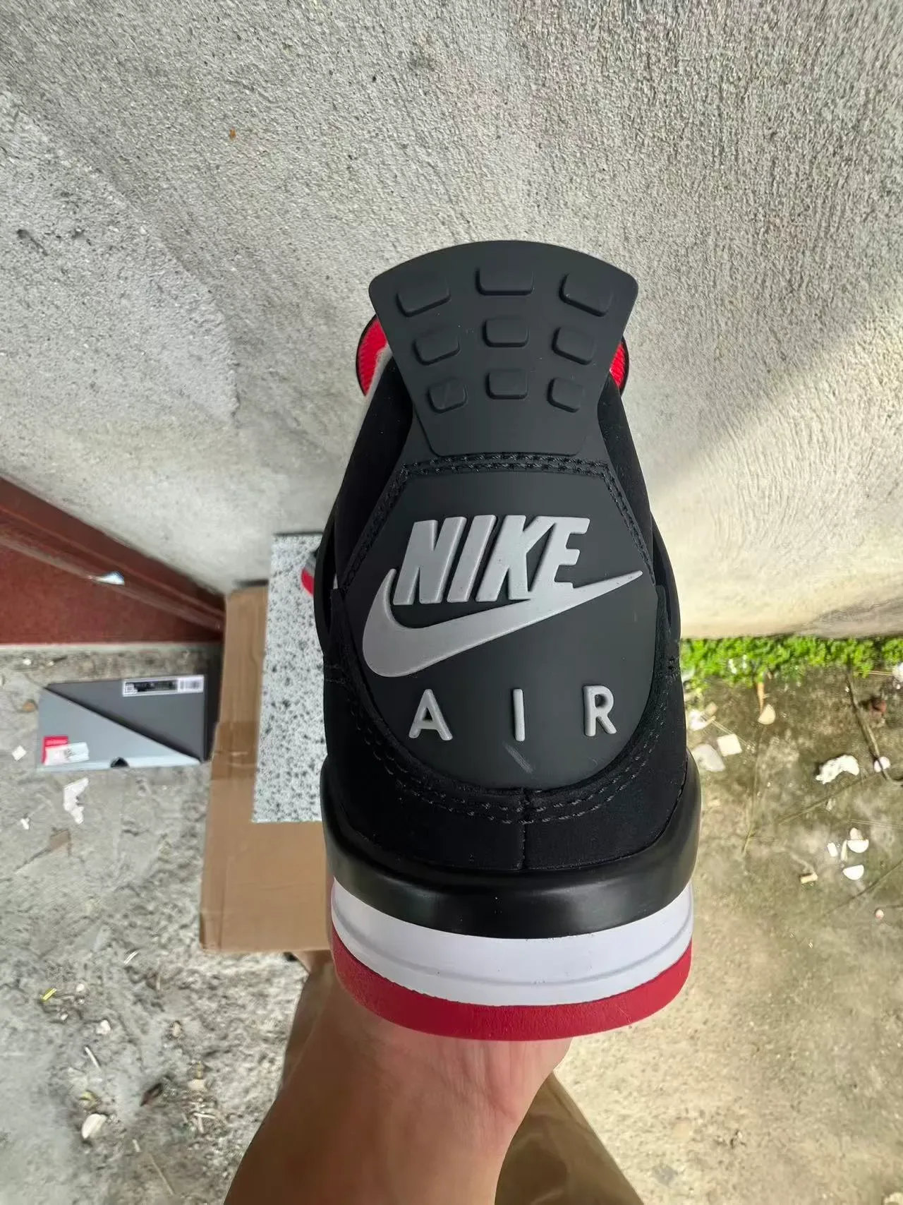 Air Jordan 4 Noir Gris Ciment Rouge Chaussures de Basketball 8