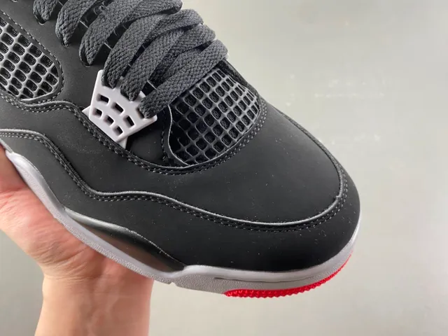 Tênis de basquete Air Jordan 4 Preto Cimento Vermelho 2