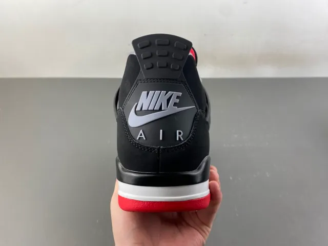 Tênis de basquete Air Jordan 4 Preto Cimento Vermelho 4