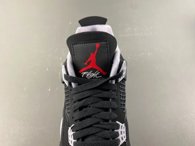 Tênis de basquete Air Jordan 4 Preto Cimento Vermelho 6