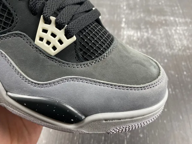 Air Jordan 4 Black Gray White Basketball Shoes 3