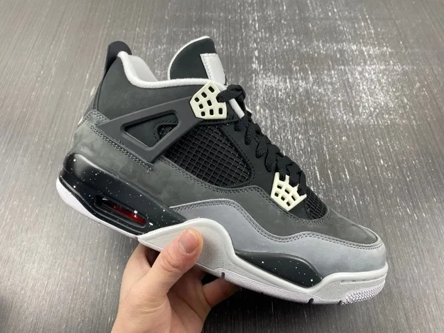 Air Jordan 4 Black Gray White Basketball Shoes 4