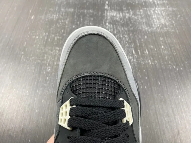 Air Jordan 4 Black Gray White Basketball Shoes 5