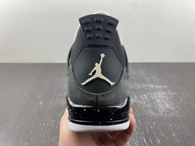 Air Jordan 4 Black Gray White Basketball Shoes 7