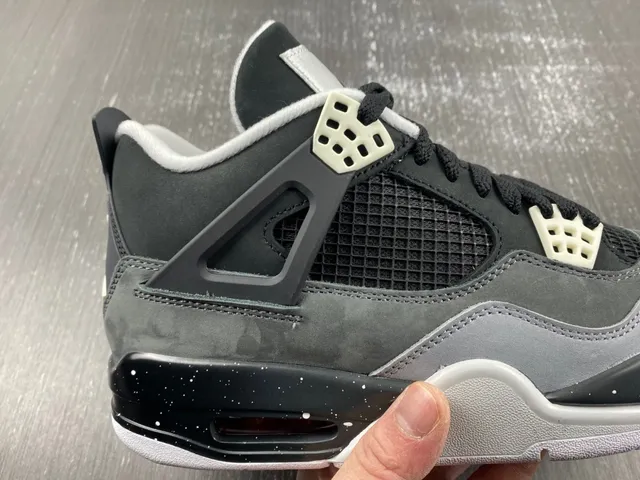 Air Jordan 4 Black Gray White Basketball Shoes 17