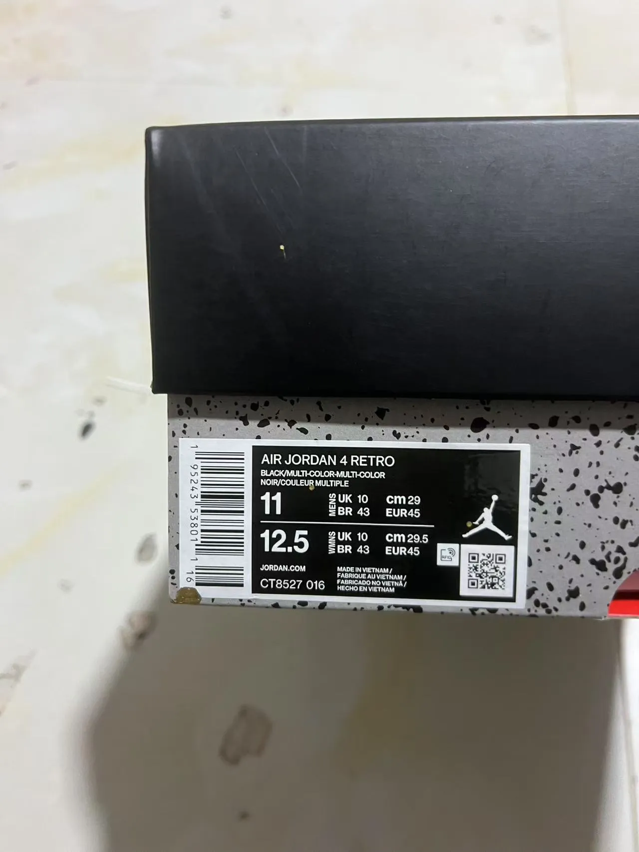 Air Jordan 4 Black Red Basketball Shoes 2