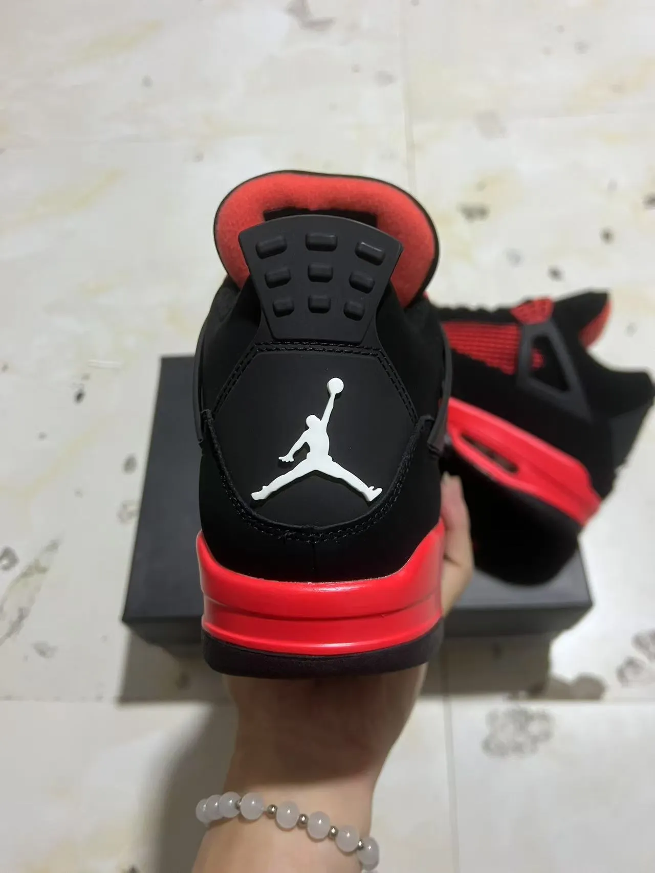 Air Jordan 4 Black Red Basketball Shoes 4