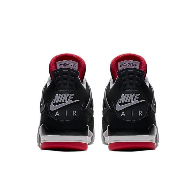 Air Jordan 4 Preto Vermelho Cinza Tênis de Basquete 2