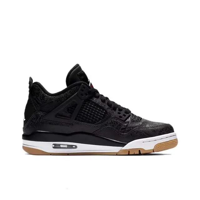 Chaussures de basketball Air Jordan 4 noir blanc gomme 4