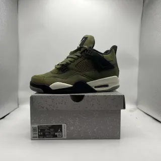 Air Jordan 4 Craft Tênis de Basquete Verde Oliva Preto