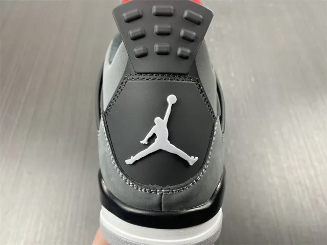 Air Jordan 4 Dark Gray Black Red Basketball Shoes 5