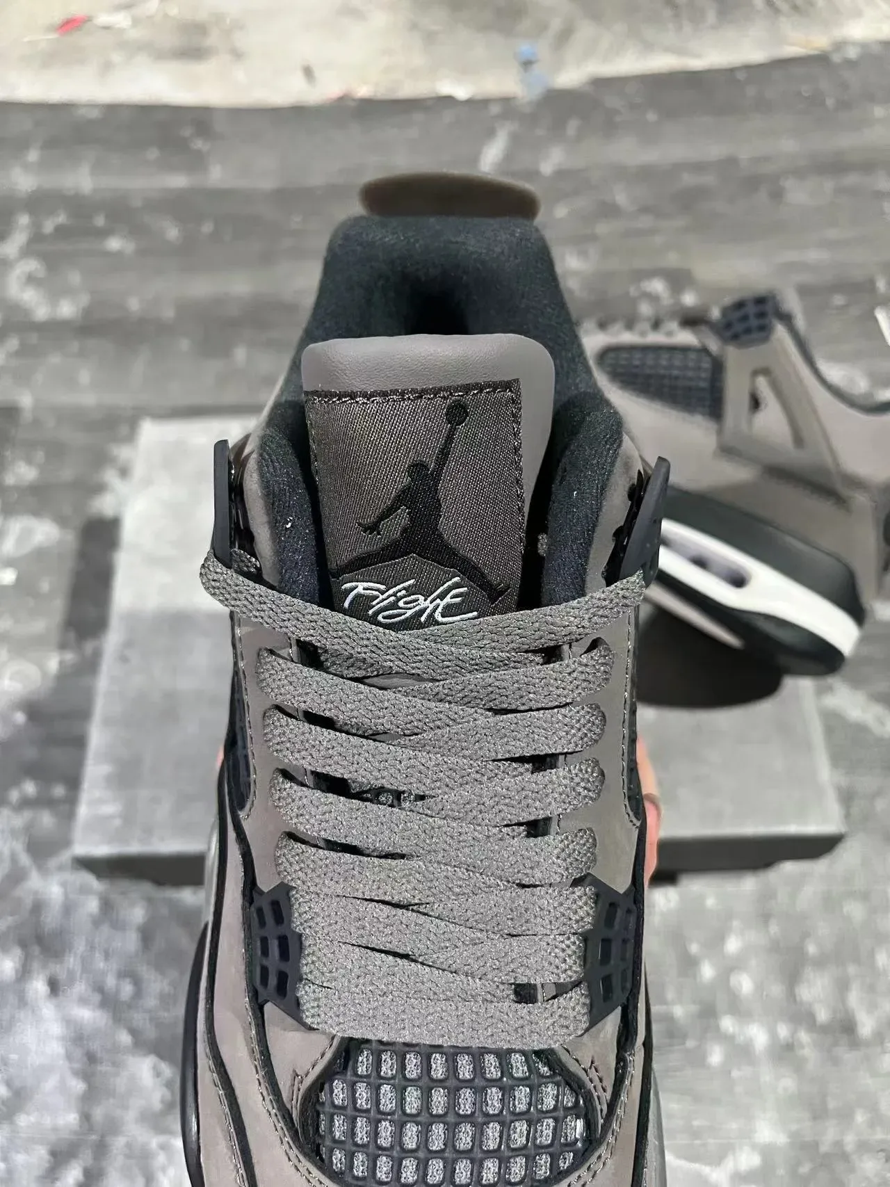 Air Jordan 4 Gris Noir Blanc Chaussures de Basketball 4