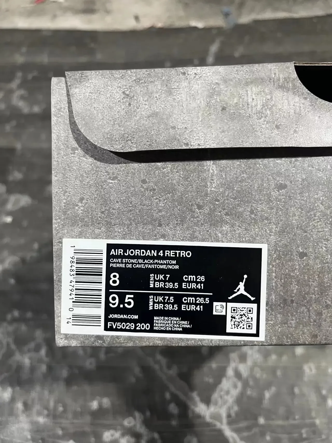Air Jordan 4 Gris Noir Blanc Chaussures de Basketball 10