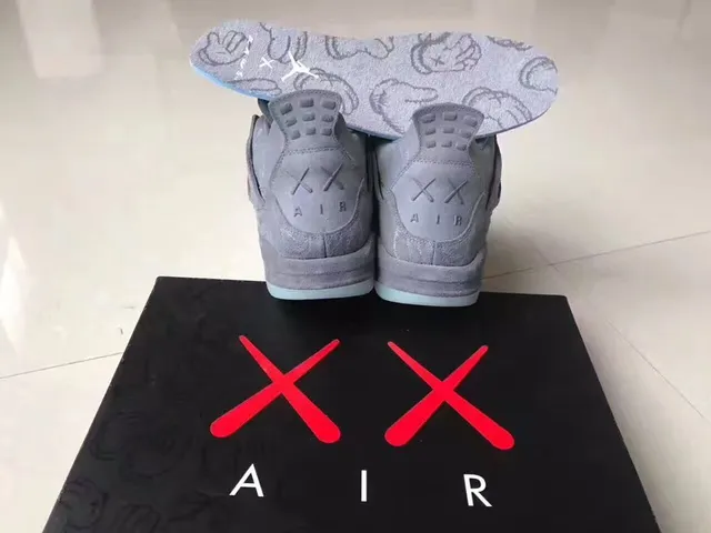 Air Jordan 4 Gray Suede Translucent Icy Sole Basketball Shoes 7