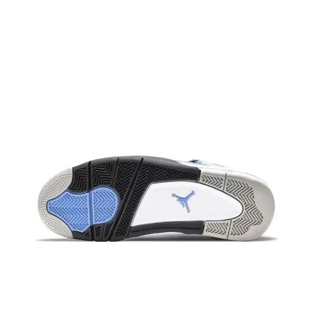 Air Jordan 4 Light Blue Suede and Mesh Basketball Shoes 2