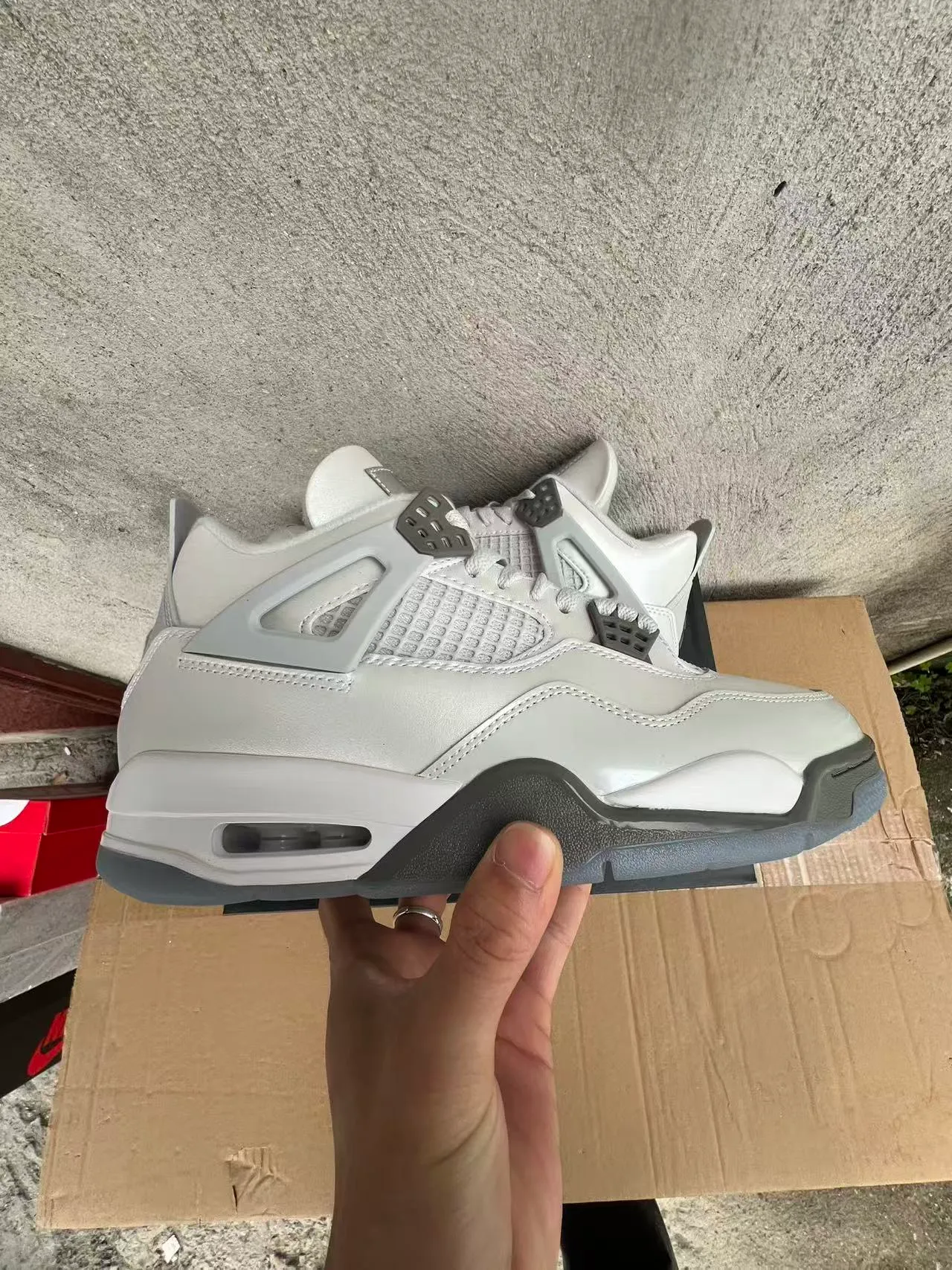 Air Jordan 4 Metallic Silver Gray Basketball Shoes 6