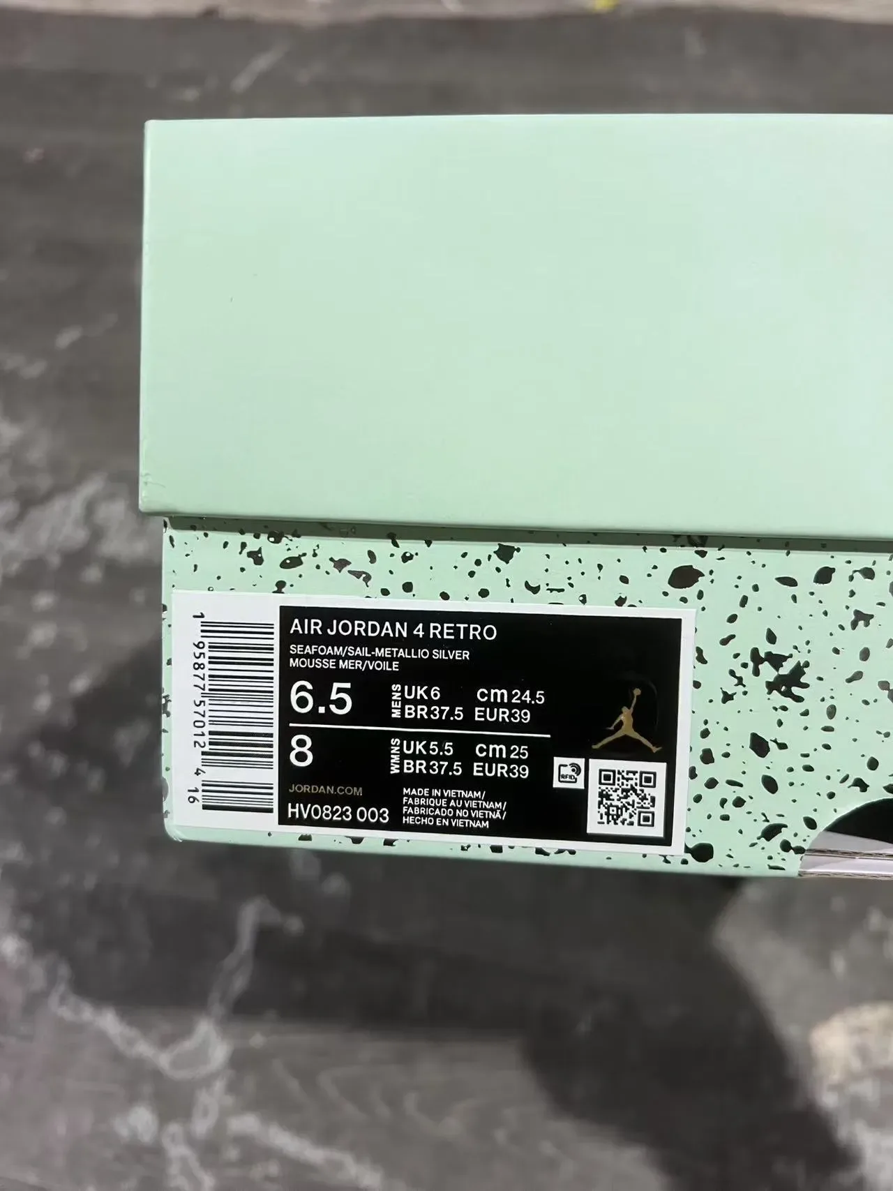 Air Jordan 4 Verde Menta Branco Tênis de Basquete 10