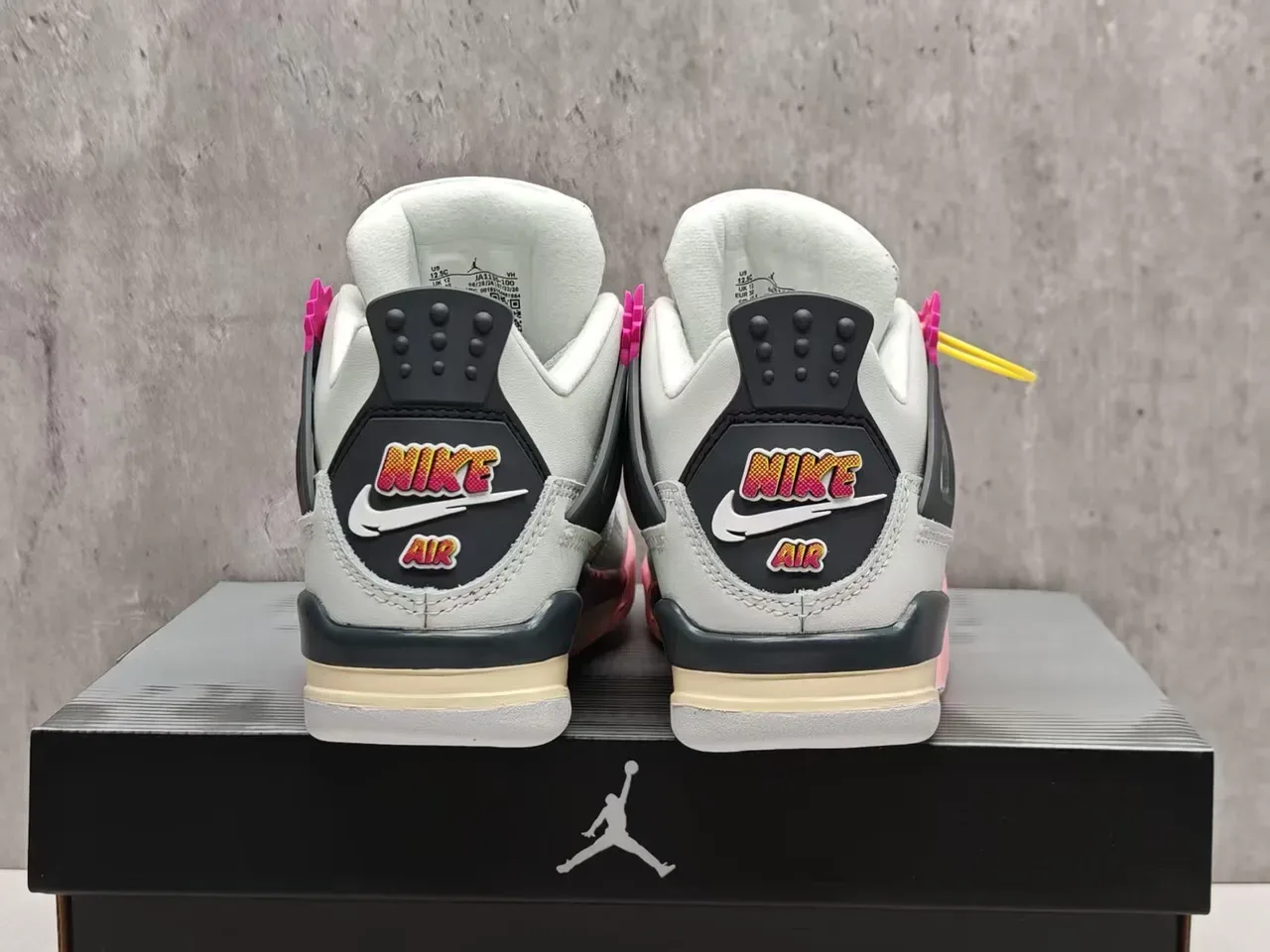 Air Jordan 4 Multicolor Gradient Window Basketball Shoes 3