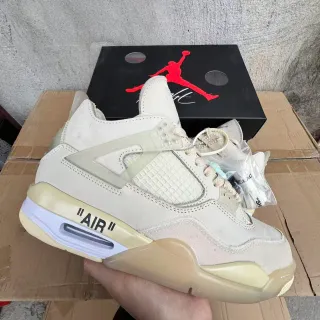 Air Jordan 4 Off-White 米色休闲篮球鞋