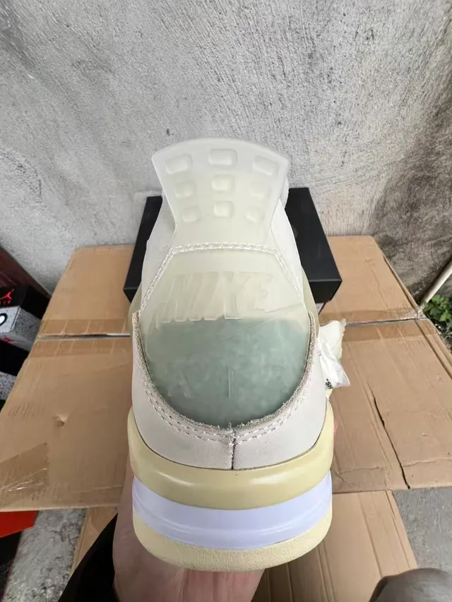 Air Jordan 4 Off-White Beige Lifestyle Basketball Shoes 8