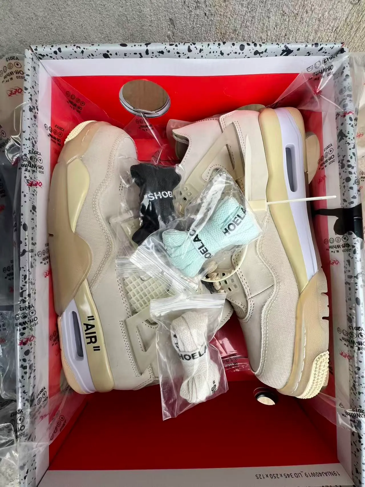 Air Jordan 4 Off-White Beige Lifestyle Basketball Shoes 9