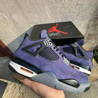 Air Jordan 4 Purple Suede Basketball Shoes