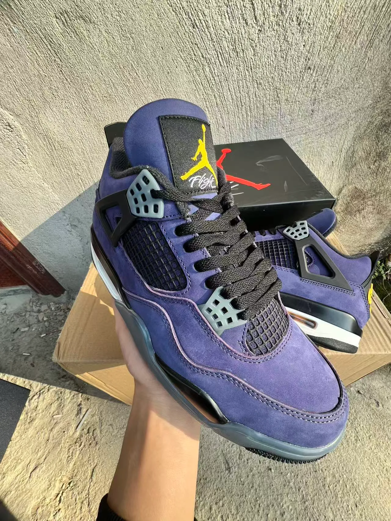 Air Jordan 4 Purple Suede Basketball Shoes 2