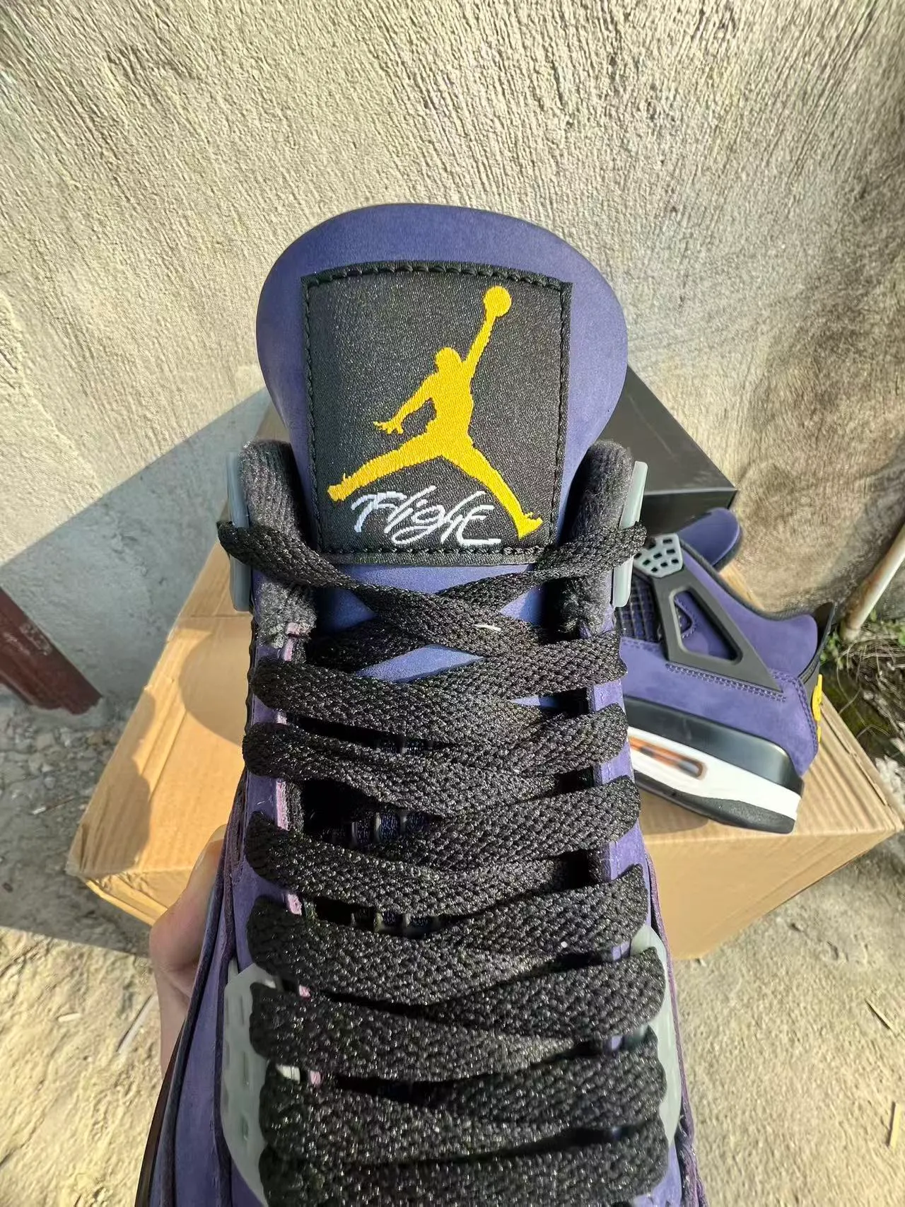 Air Jordan 4 Purple Suede Basketball Shoes 4