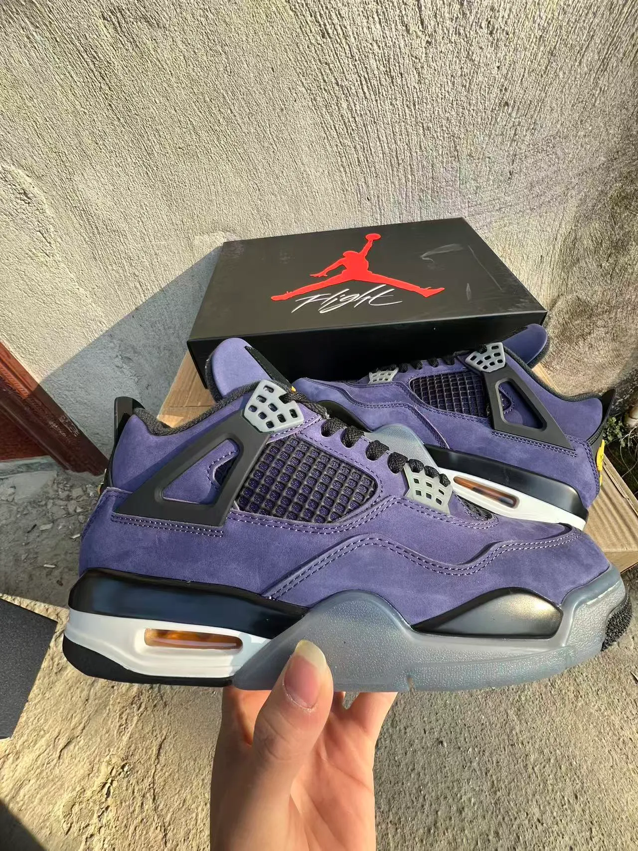 Air Jordan 4 Purple Suede Basketball Shoes 7