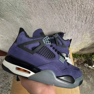 Air Jordan 4 紫色麂皮高帮篮球鞋