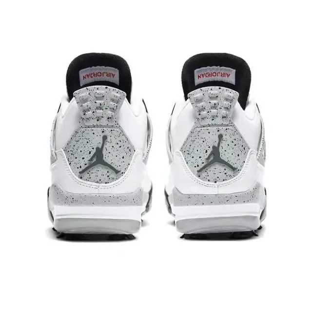 Air Jordan 4 Tênis de Basquete Branco Cimento Cinza 3