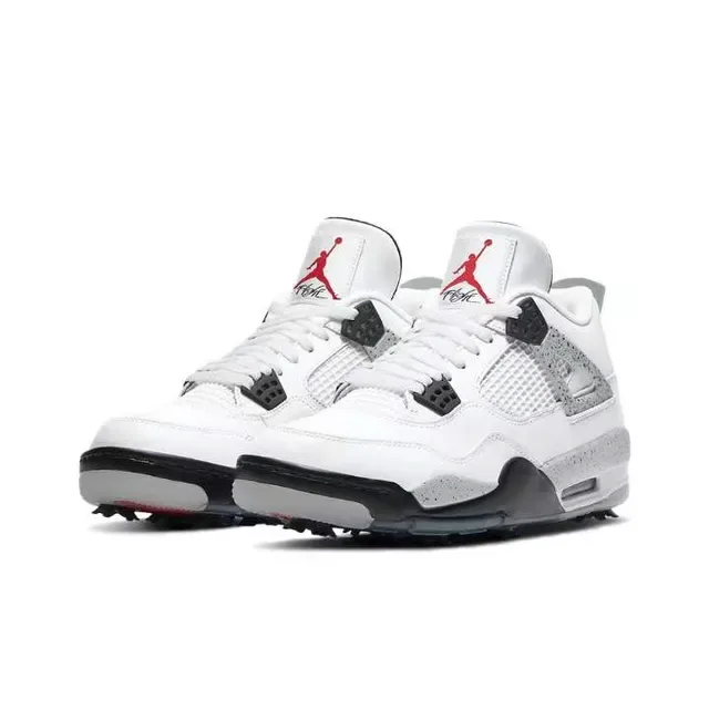 Air Jordan 4 Tênis de Basquete Branco Cimento Cinza 5