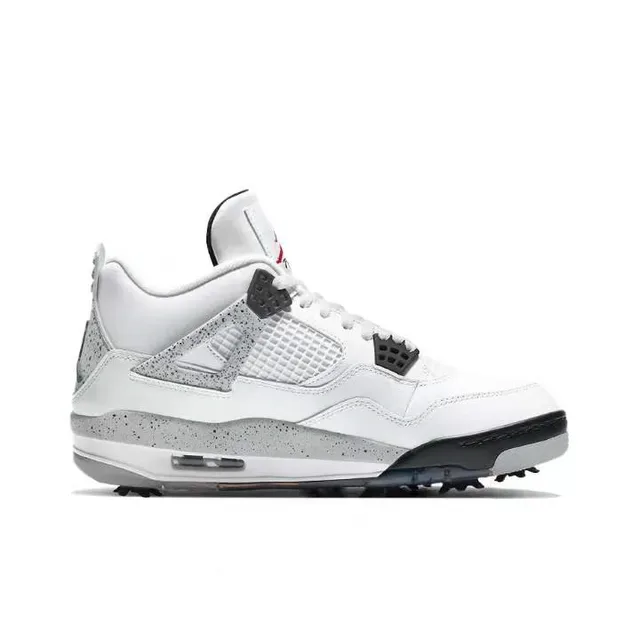 Air Jordan 4 Tênis de Basquete Branco Cimento Cinza 6