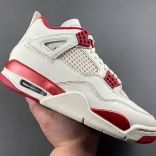 Air Jordan 4 White Red Basketball Shoes