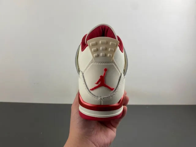 Air Jordan 4 White Red Basketball Shoes 4