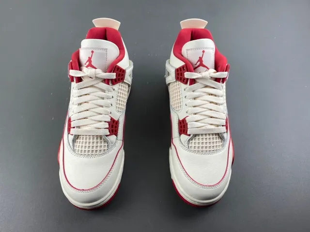 Air Jordan 4 White Red Basketball Shoes 11