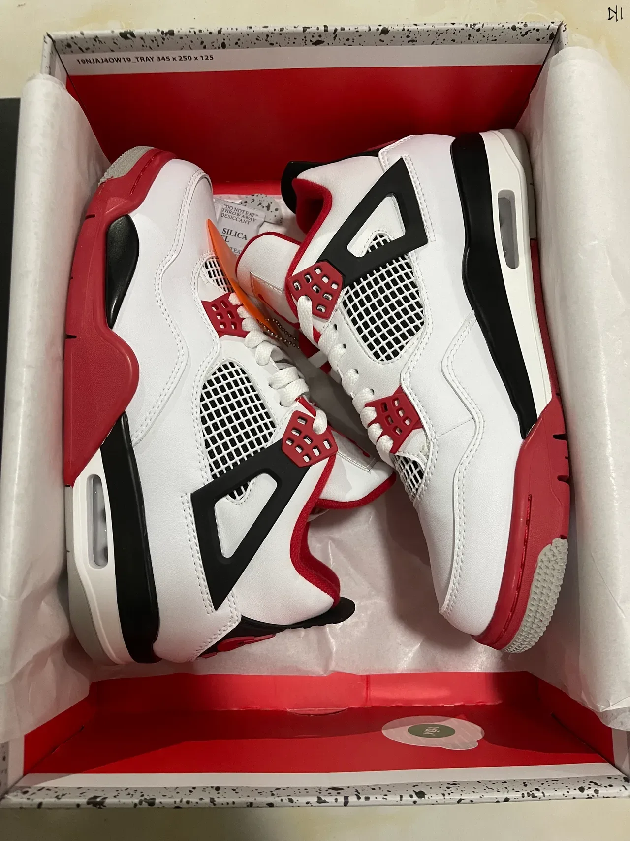 Air Jordan 4 White Red Black Tênis de Basquete 7
