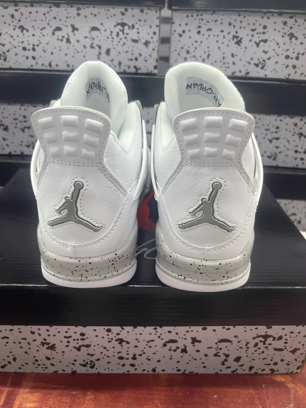 Air Jordan 4 White Speckle Basketball Shoes 5